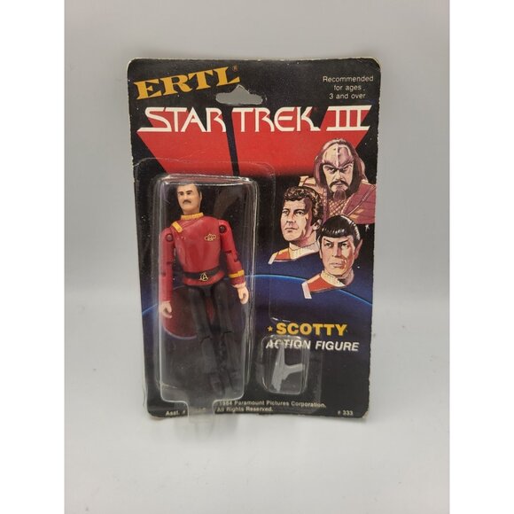 Star Trek III - Scotty Action Figure - ERTL 1984 NEW ON CARD - Picture 1 of 13